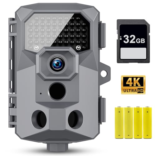 4K 48MP Trail Camera with Night Vision and Motion Activation V521736