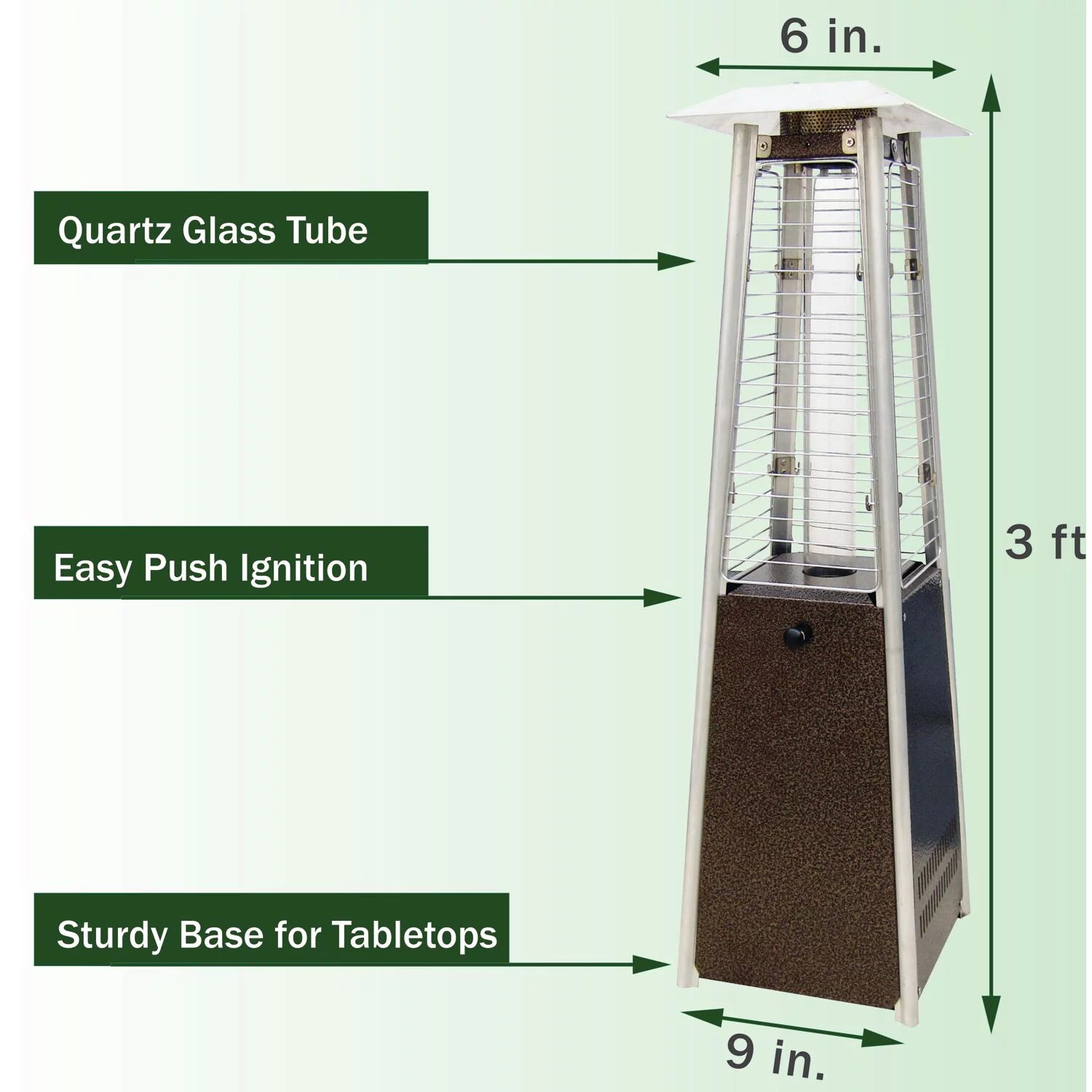 Mini Pyramid Tabletop Propane Patio Heater T128741