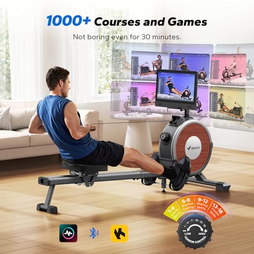 Magnetic Rowing Machine for Home, 16 Levels, Quiet Resistance, 350lbs Capacity D864861