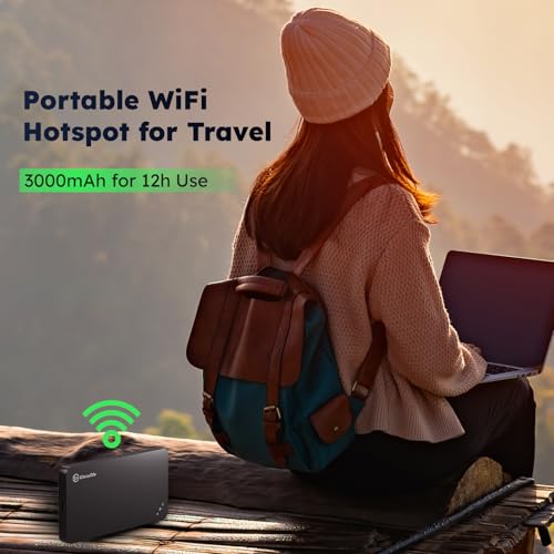 4G LTE Mobile Hotspot, Portable WiFi for Travel in 200+ Countries, No SIM Card Needed, 10 Devices, 1GB Data 90 Days U937500