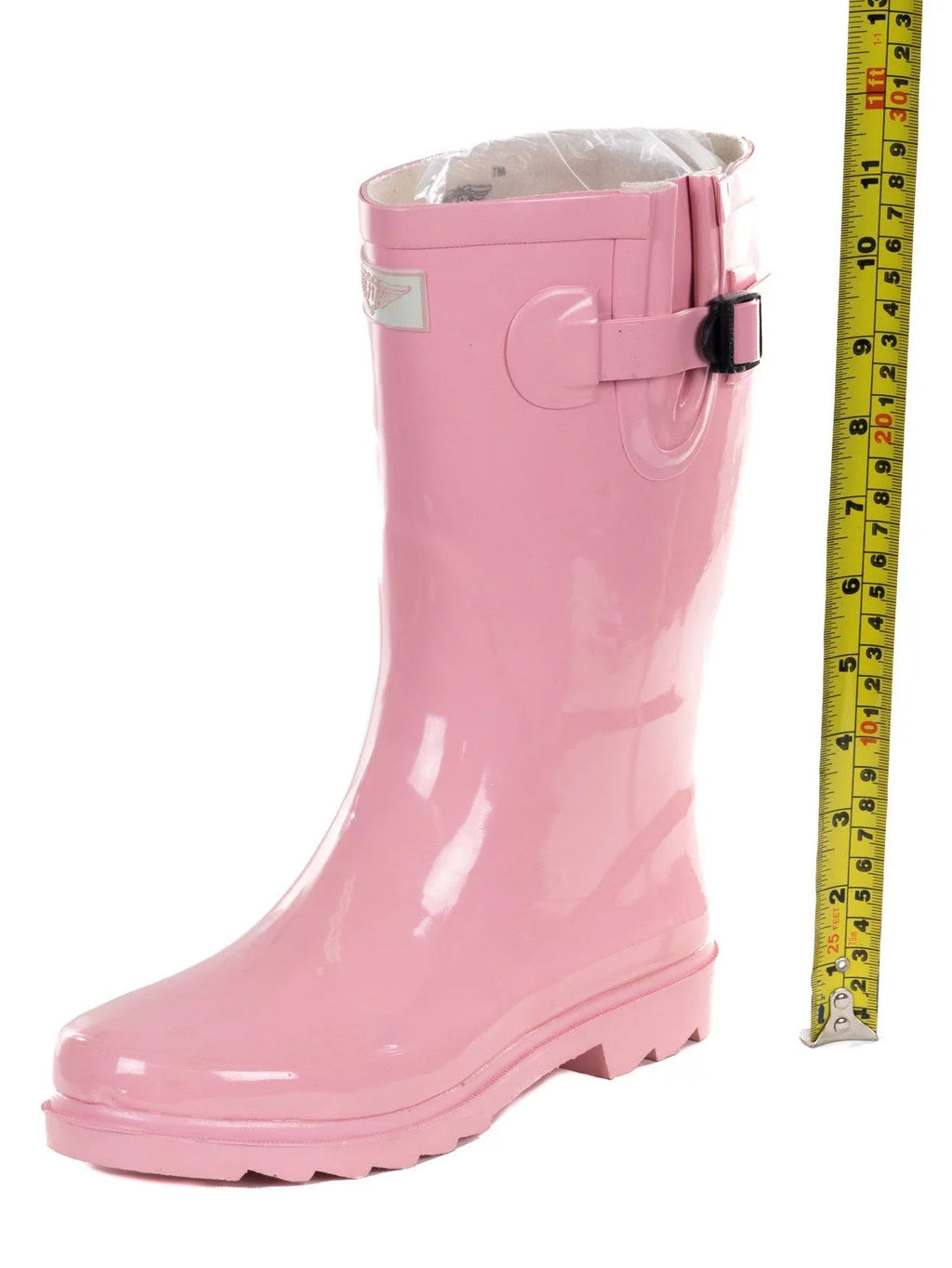 Women's Pink Mid-calf Rain Boots T276