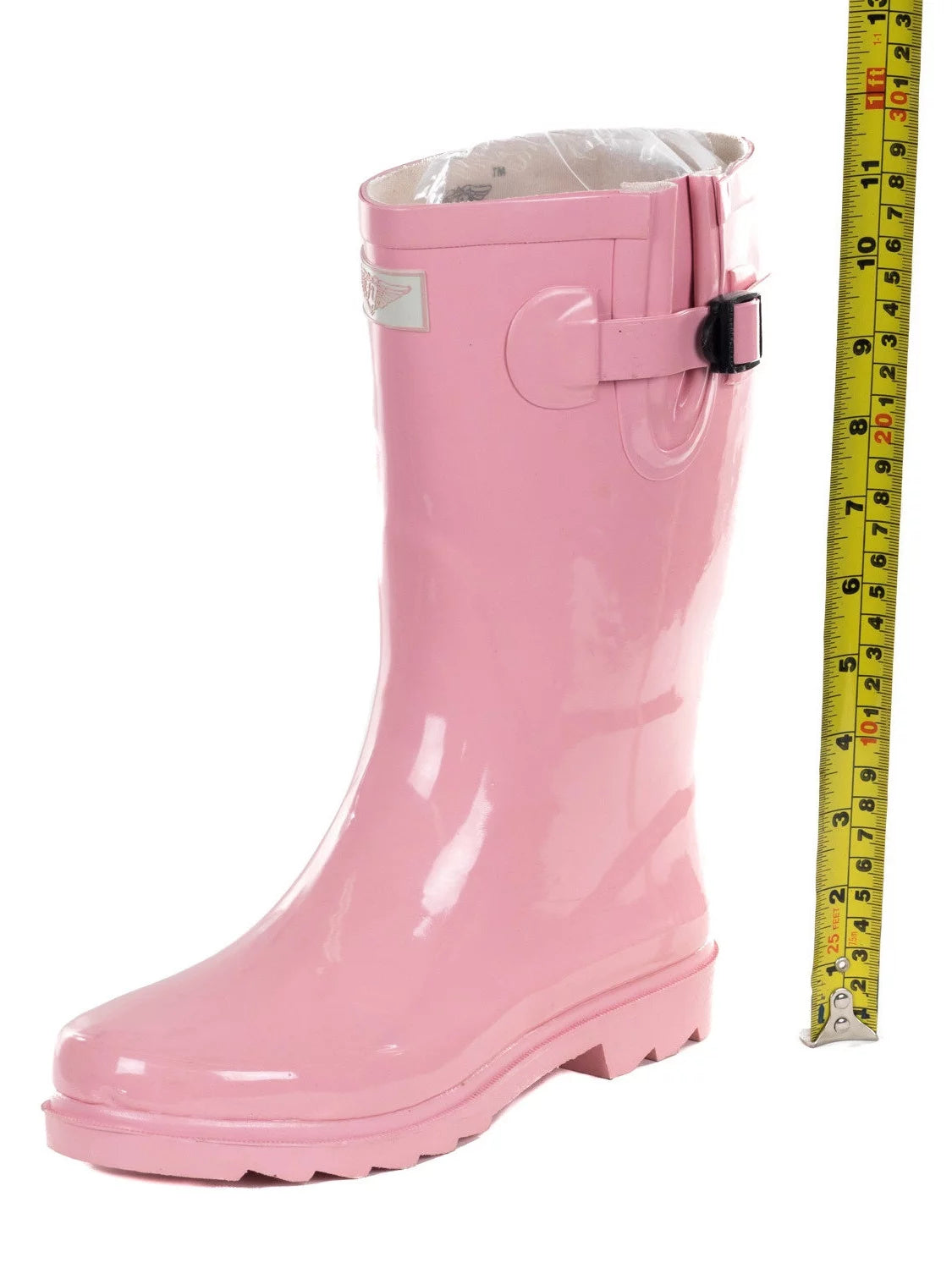 Women's Pink Mid-calf Rain Boots T276