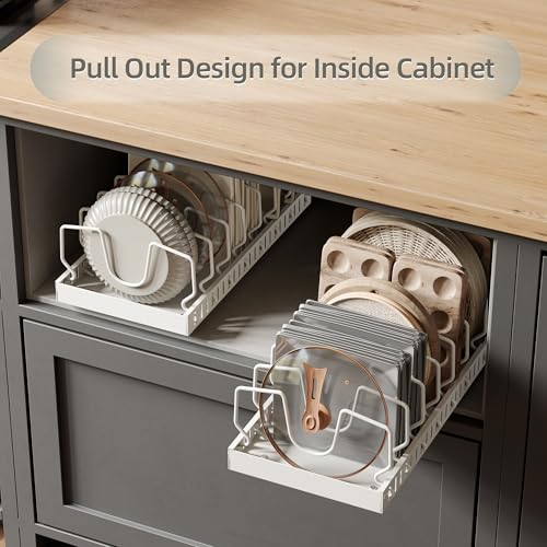Pots and Pans Organizer Under Cabinet with 8 Dividers P864681