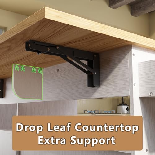 Rolling Kitchen Island Cart with Drop Leaf Countertop and Storage D32375