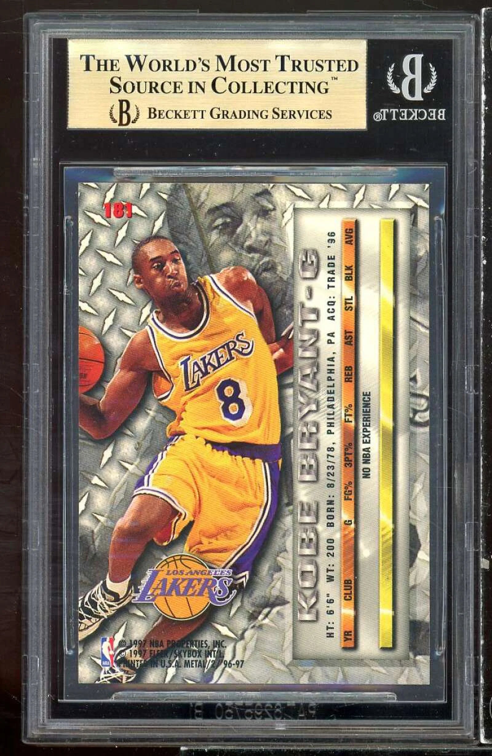 1996-97 Metal Rookie Card #181 BGS 9.5 H8720