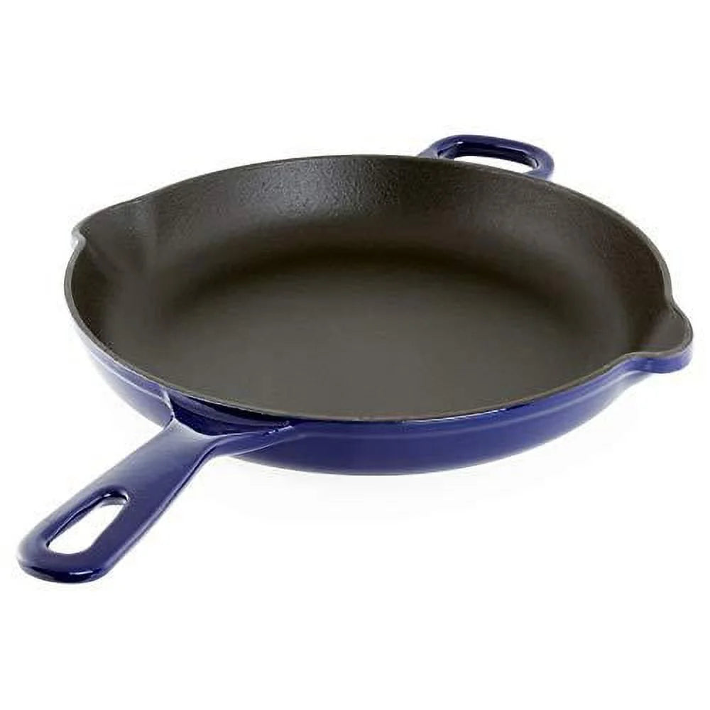 10 inch Round Cast Iron Skillet, Cobalt Blue Y537340
