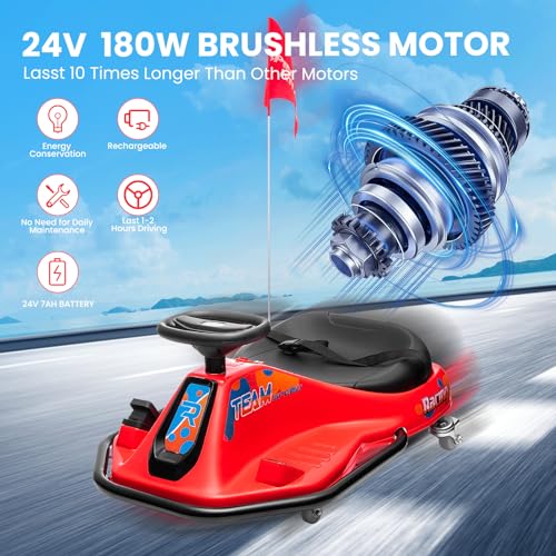 24V Electric Go Kart Drifting Car with 360° Rotation N6384