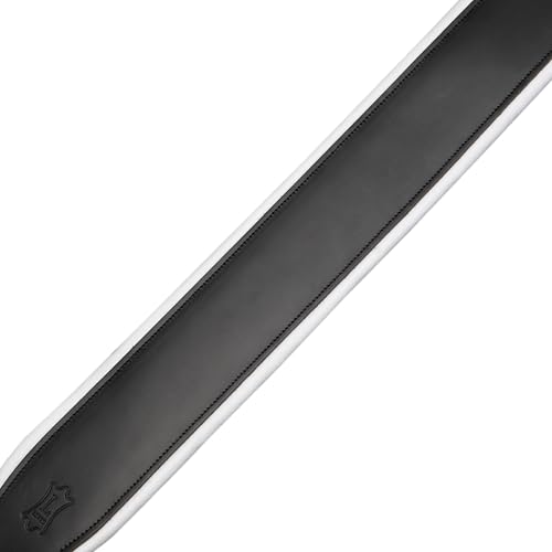 3" Wide Leather Guitar Strap with Foam Padding, Black L93354