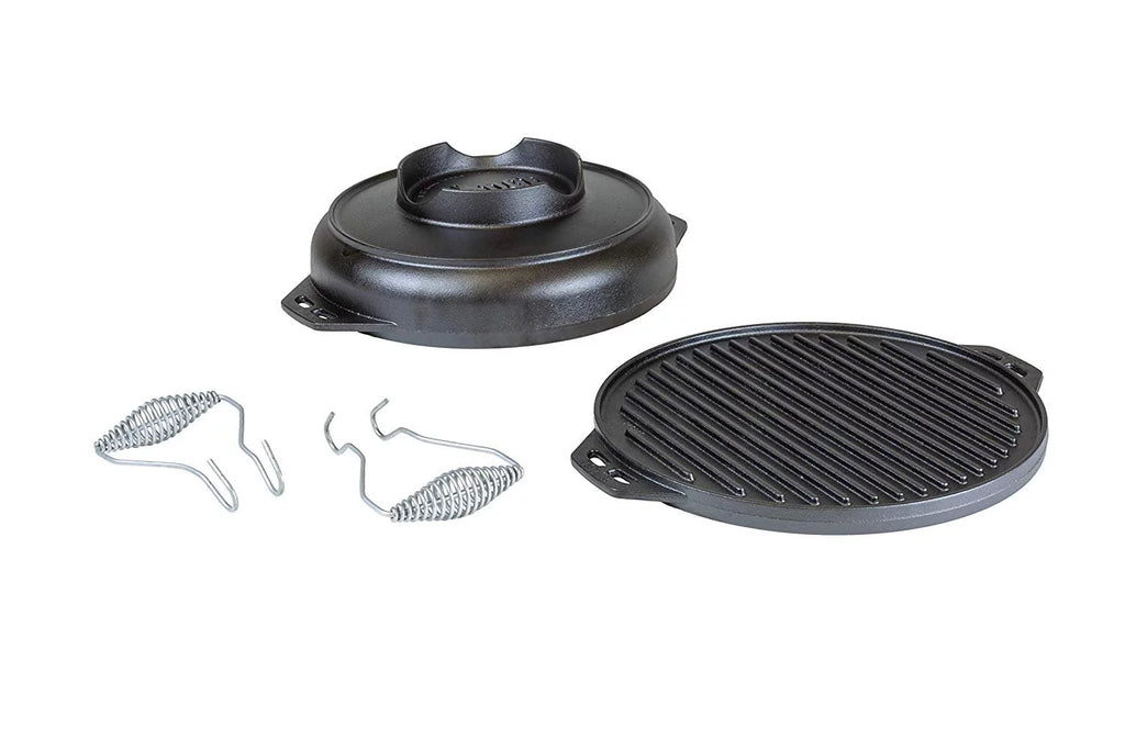 Cast Iron Cook-It-All Kit, Five-Piece Set with Reversible Grill/Griddle and Wok S44371