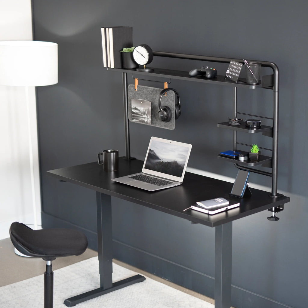 Clamp-on Desktop Shelving System with Magnetic Memo Board L15272