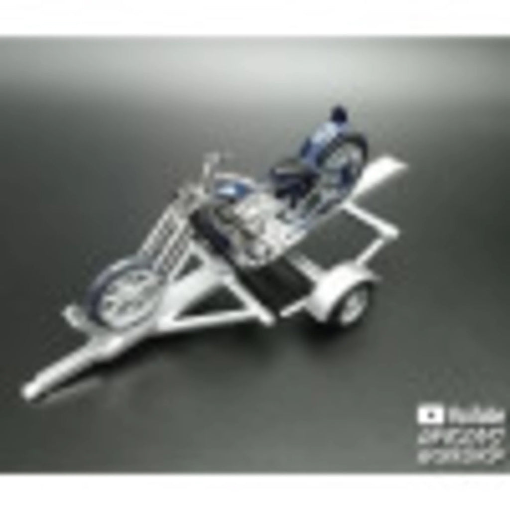 1:25 Scale Model Kit - 1980 Chevy Monte Carlo with Chopper & Trailer, Unpainted Building Kit Q628