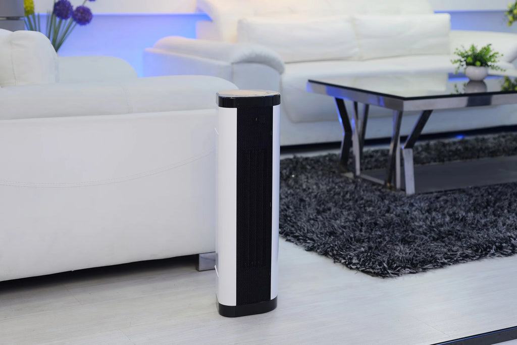 22" 1500W Ceramic Tower Space Heater with Remote, White U819