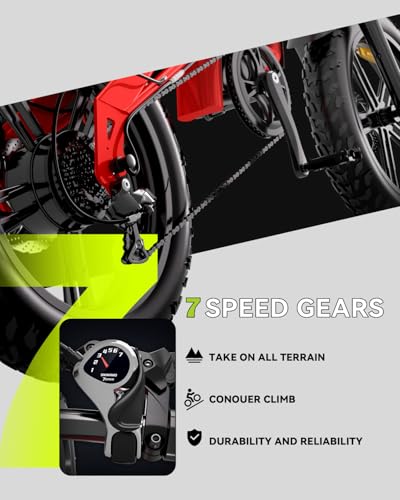 Electric Dirt Bike for Adults 20 Inch Fat Tire Off Road L78386