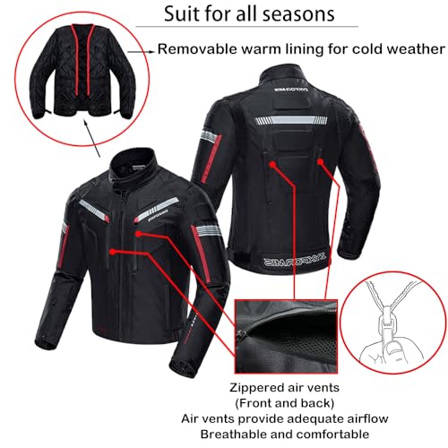 Waterproof Motorcycle Jacket with Armour for Men V4820