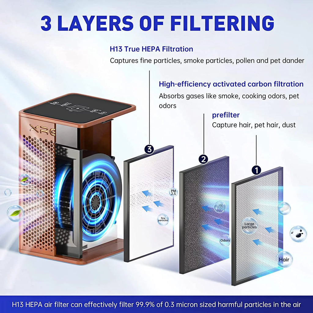 Air Purifier for Home Large Room, H13 True HEPA Filter, Ultra-Quiet W277