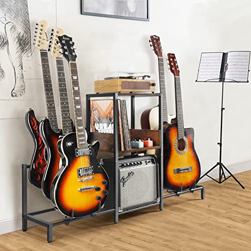 Guitar Stand 4-Tier Rack Holder for Acoustic, Electric, Bass R41022