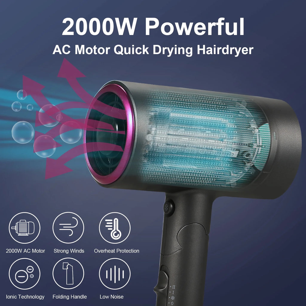 Ionic Hair Dryer 1800W with Hot and Cool Wind J16511