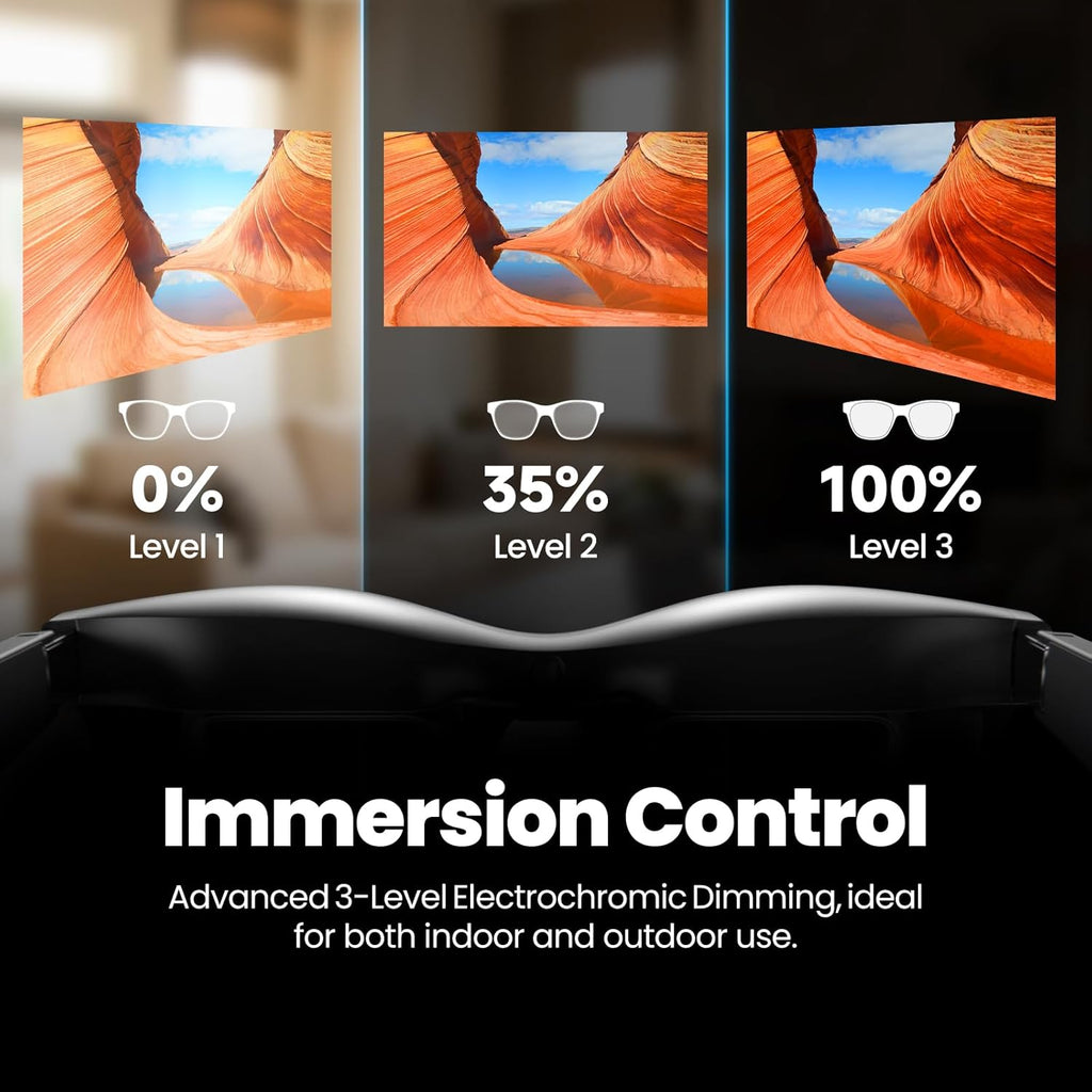 AR Glasses with Hub, 3-level Electrochromic Dimming K9554