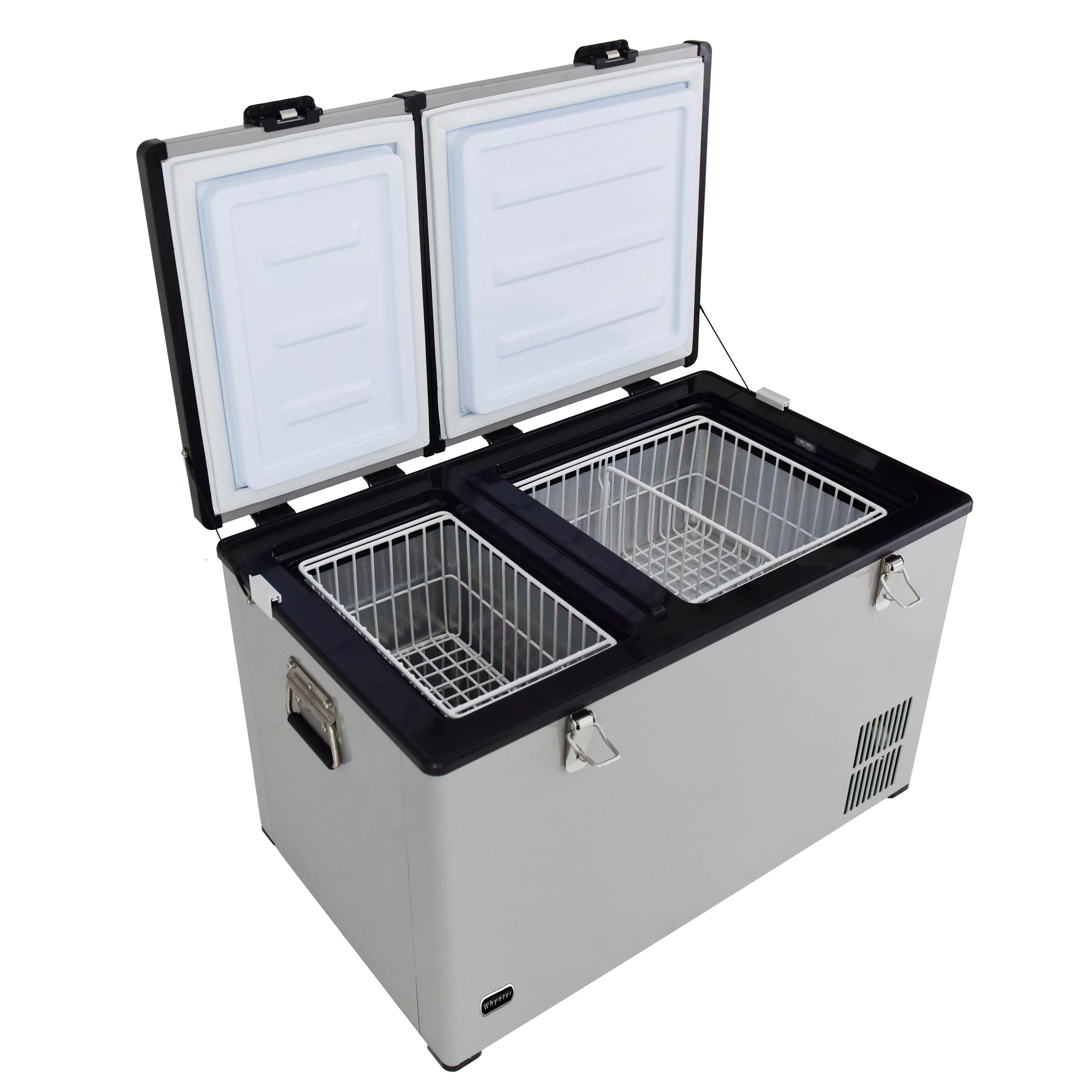 90 Quart Dual Zone Portable Fridge Freezer with Wheels F24979