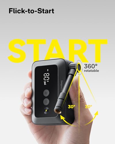Mini Bike Tire Pump, 150PSI Portable Electric Air Pump with Gauge X1957