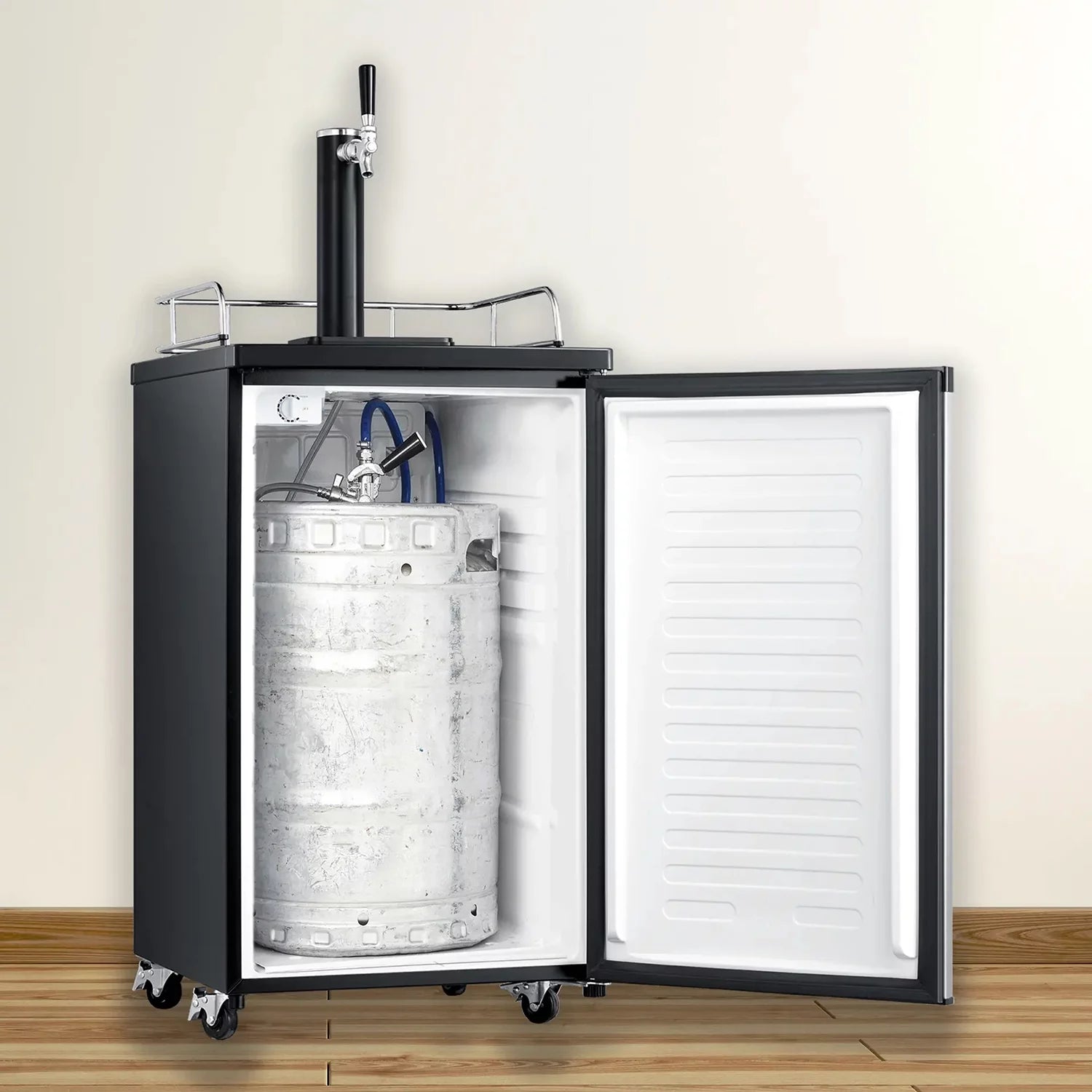 Single Tap Kegerator, 4.9 cu. ft, Black S46591