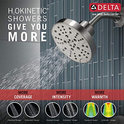 Gold Single-Handle Shower Faucet Trim Kit with 5-Spray Shower Head H2232