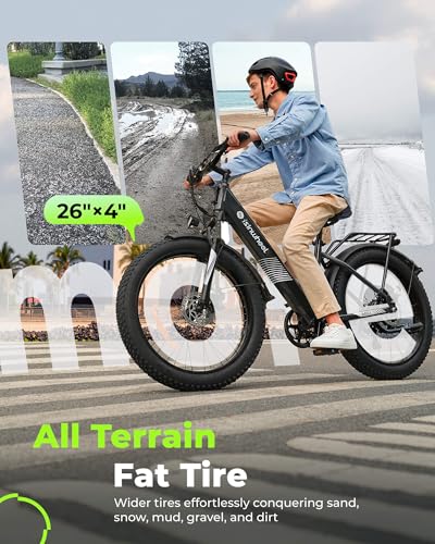 Electric Bike for Adults 750W 28mph with Removable Battery and Fat Tire N46855