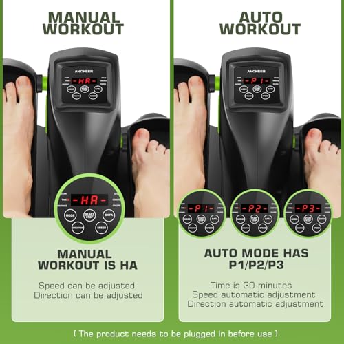 Under Desk Elliptical Machine - Quiet Pedal Exerciser for Seniors, Office & Home N263