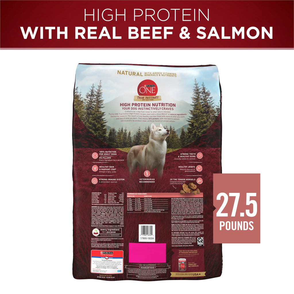 Natural High Protein Dog Food with Real Beef and Salmon V273291