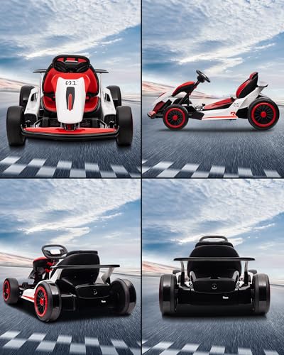 24V Electric Drift Go Kart for Kids 6-12, 2 Speed, Max Load 110lbs G207