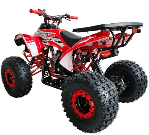 125cc ATV Quad with Reverse, Double Headlights, 19/18 Inch Tires, Green B155511