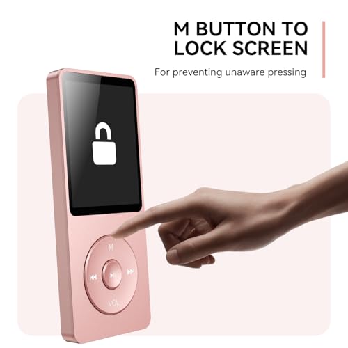 MP3 Player with Bluetooth 5.3, 1.8 Inch Screen, FM Radio, Voice Recorder I138