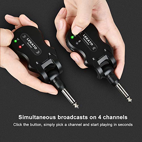 Wireless Guitar System 5.8GHz Transmitter Receiver for Electric Guitar Bass Q92598