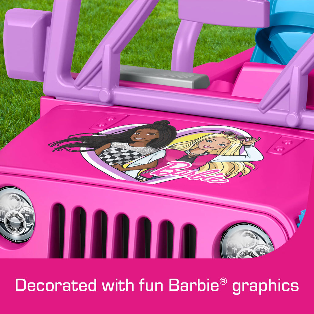 Barbie Jeep Wrangler Ride-On Toy with Music F399088