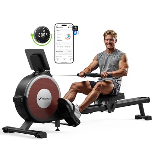 Magnetic Rowing Machine for Home, 16 Levels, Quiet Resistance, 350lbs Capacity D864861