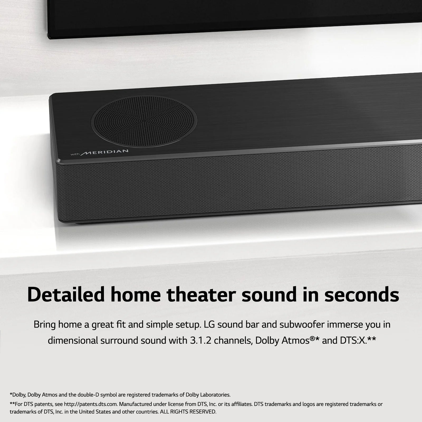 3.1.2 Channel Soundbar with Dolby Atmos and 4K Pass-Through C973591
