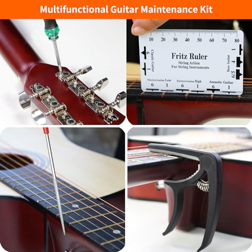 Guitar Tool Kit with Capo, Strings, Picks, Bridge Pins and Gauge J633