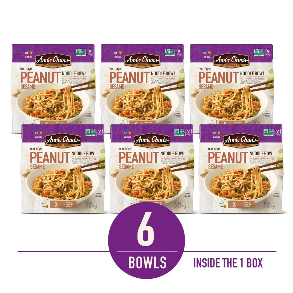 Peanut Sesame Noodle Bowl, Vegan, 8.7 oz (Pack of 6) E39751