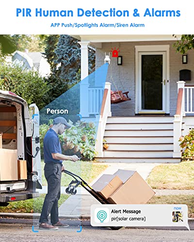 Wireless Outdoor Security Camera, 3MP Pan Tilt 360° with Color Night Vision G68136
