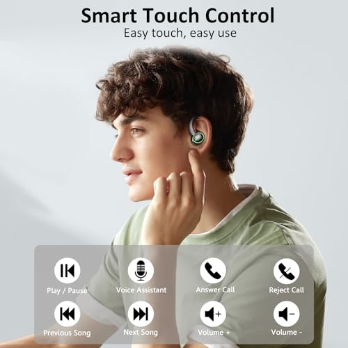 Wireless Earbuds Bluetooth 5.4 with Noise Cancelling Mic, IP7 Waterproof for Running Z469