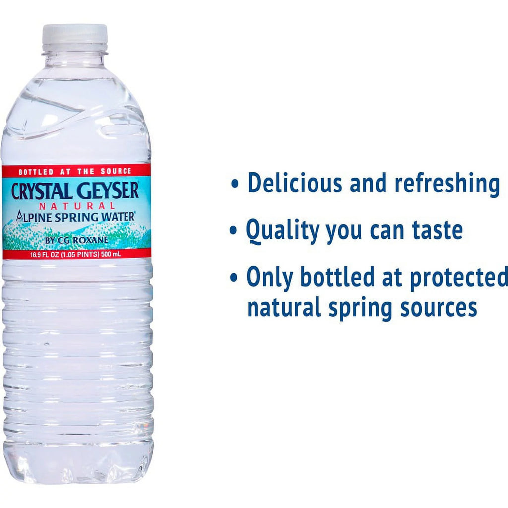 Natural Alpine Spring Water, 16.9 oz Bottle, 24 Pack X458