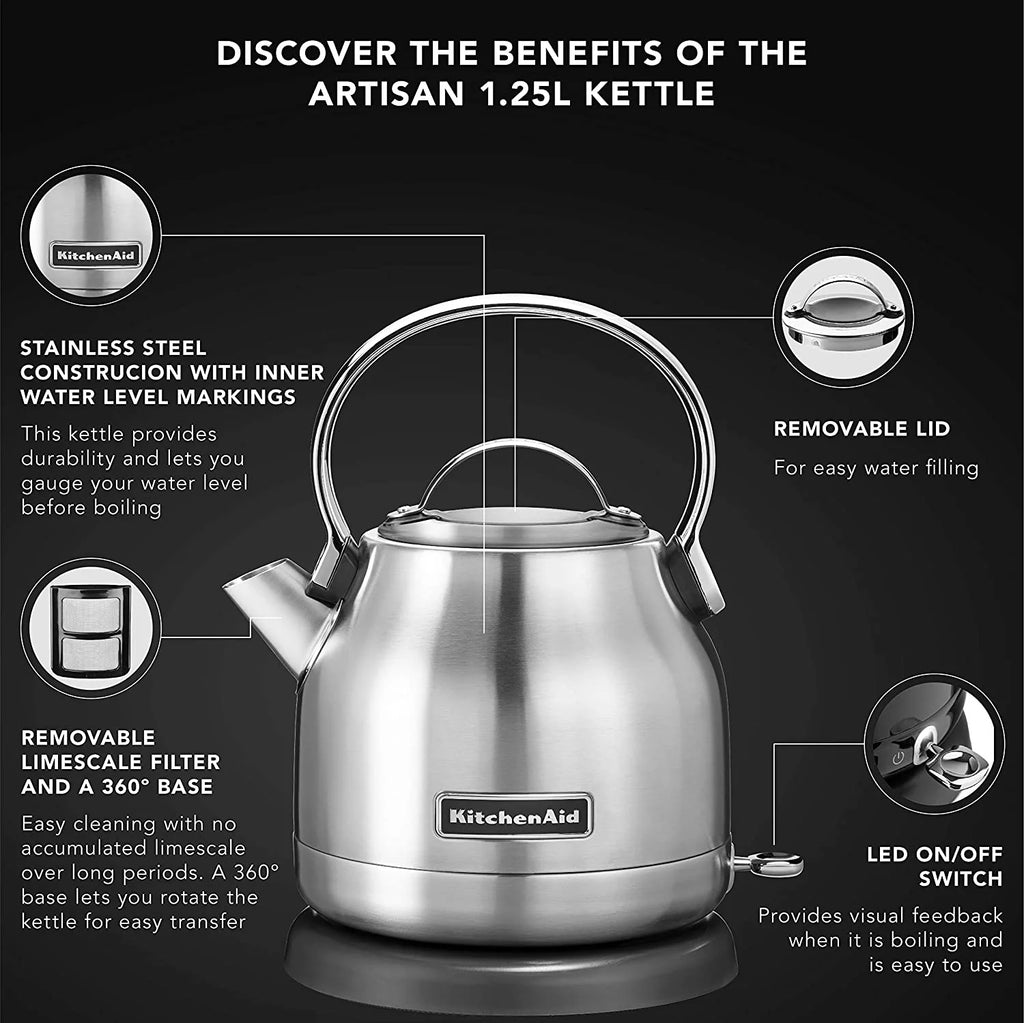 4 Slice Toaster and Electric Kettle Set - Stainless Steel Y7362