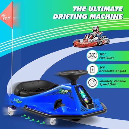24V Electric Drifting Go Kart for Kids with Brushless Motor, Pink G891
