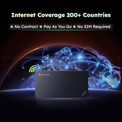 4G LTE Mobile Hotspot, Portable WiFi for Travel in 200+ Countries, No SIM Card Needed, 10 Devices, 1GB Data 90 Days U937500