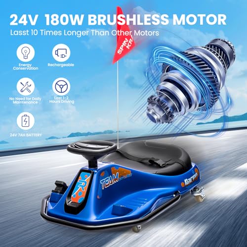 24V Electric Go Kart Drifting Car with 360° Rotation N6384