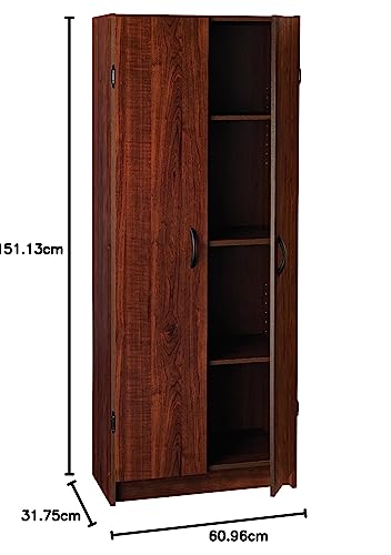 Pantry Cabinet with 2 Doors and Adjustable Shelves, White D388846