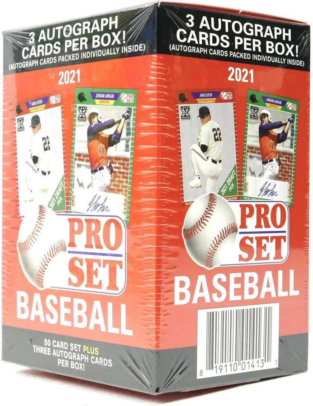 Baseball Card Blaster Box with 50 Cards and 3 Autographs Q202914