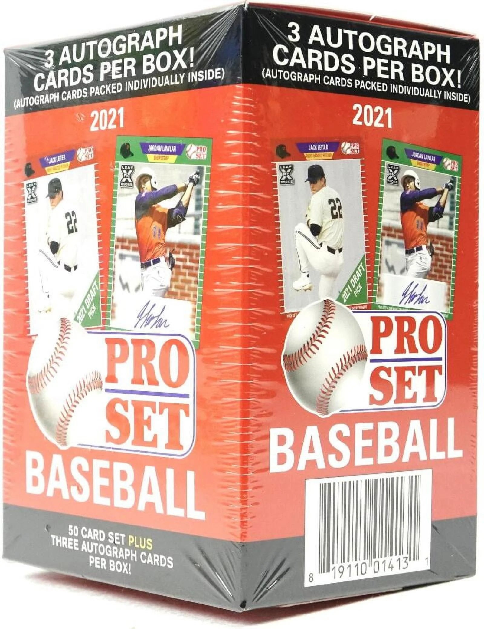 Baseball Card Blaster Box with 50 Cards and 3 Autographs Q202914
