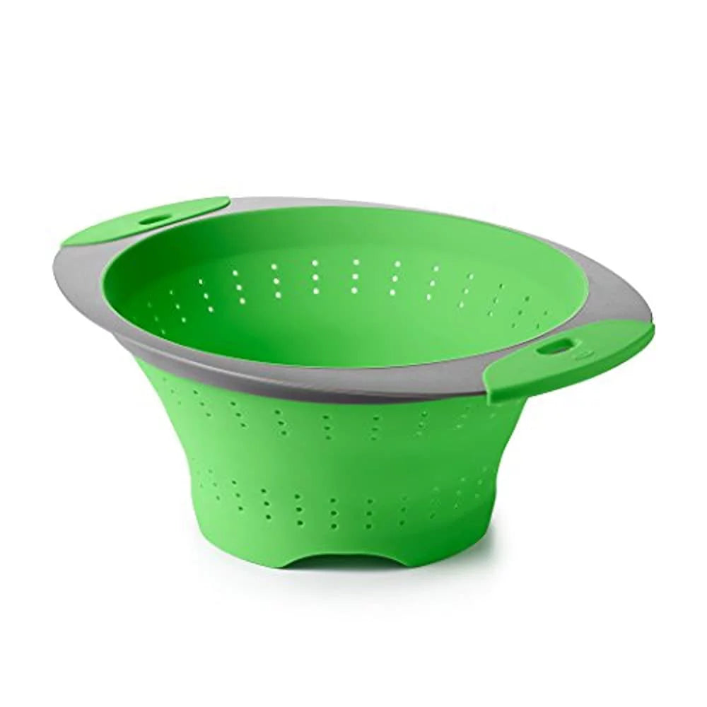 Silicone Collapsible Colander, 3.5 Quart, Green A140447
