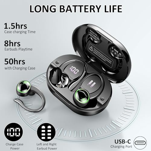 Wireless Earbuds Bluetooth 5.4 with Noise Cancelling Mic, IP7 Waterproof for Running Z469